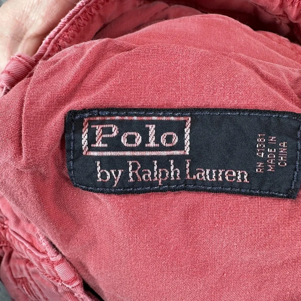 Polo Ralph Lauren Shorts Mens 34 (Fits 35) Pink Chino Drawstring‎ Casual Summer